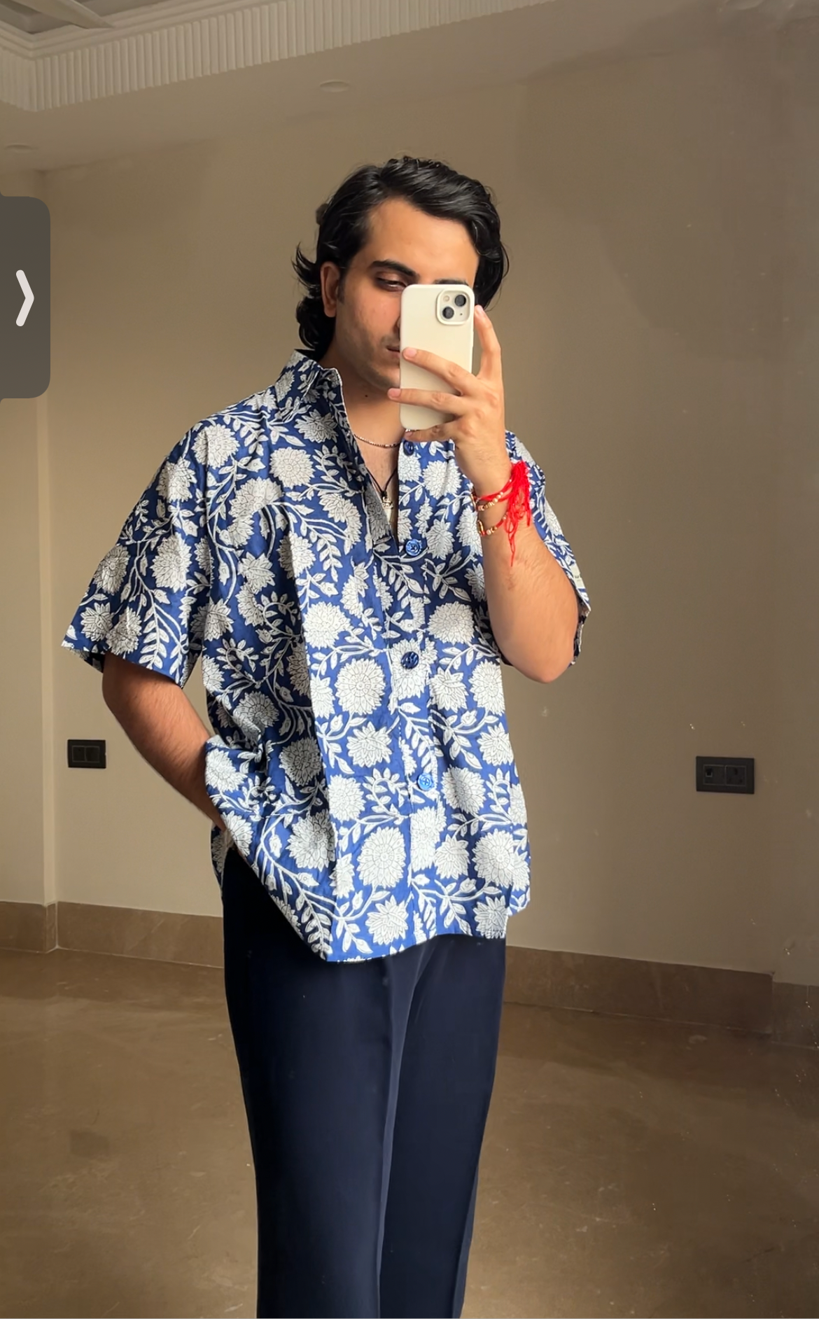 Neela Gulaab Oversized Cotton Shirt