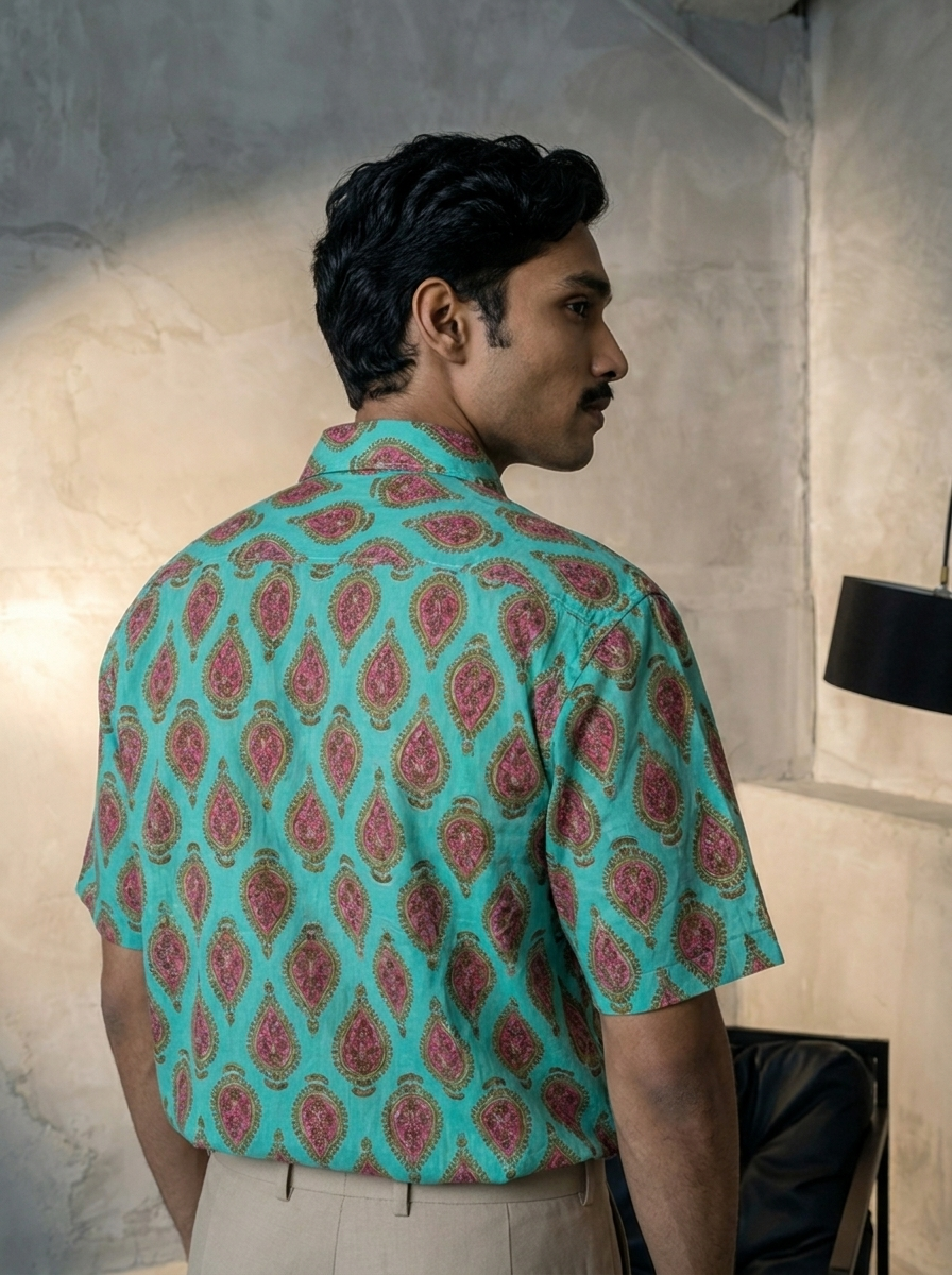 Green Kohinoor Oversized Shirt