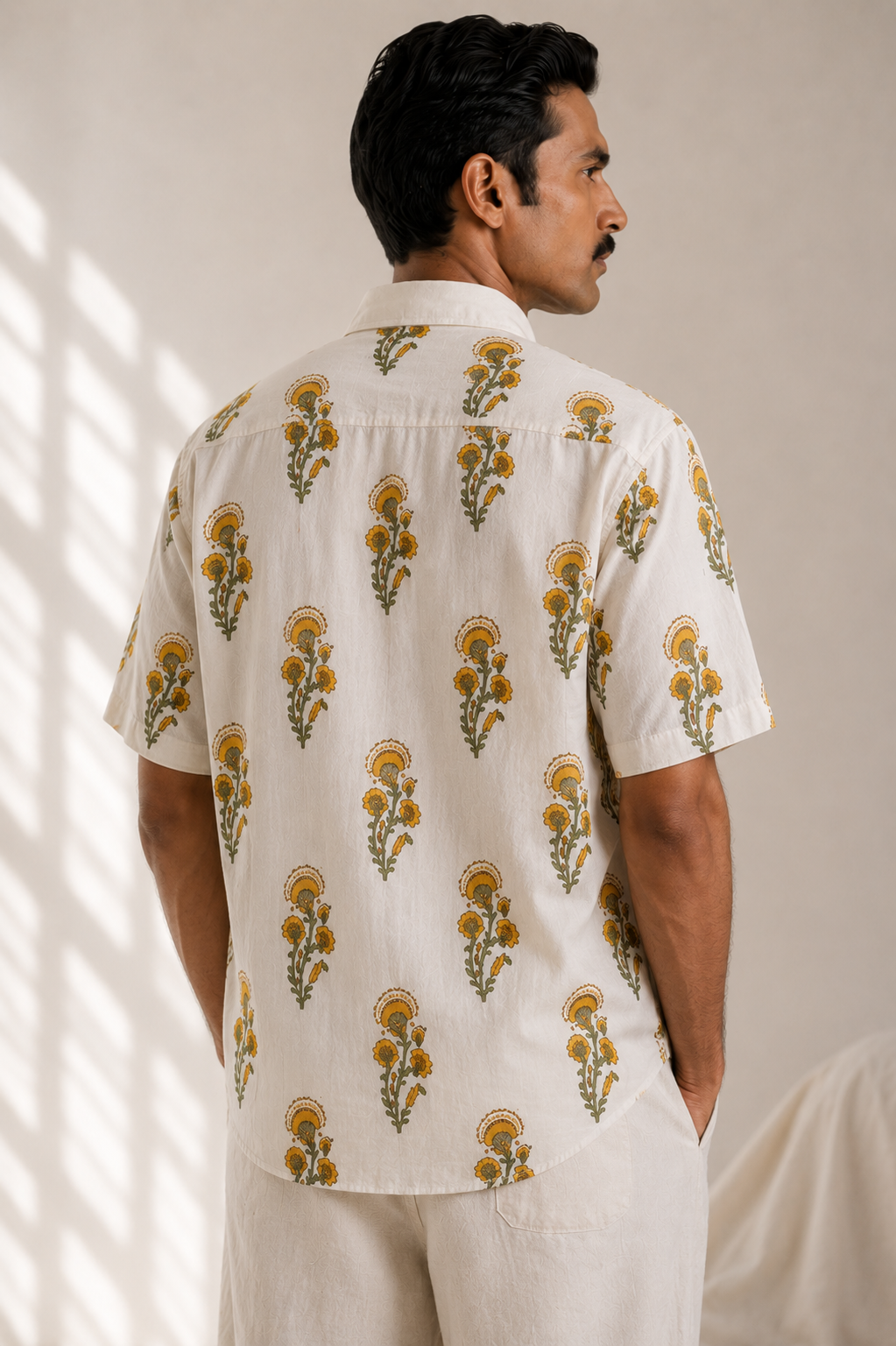 Yellow Kali Floral Oversized Shirt