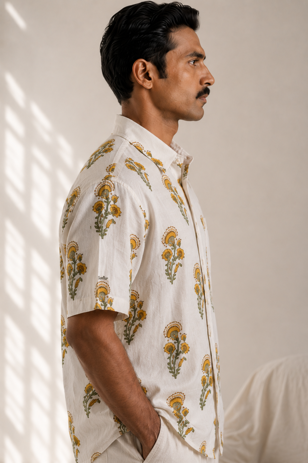 Yellow Kali Floral Oversized Shirt