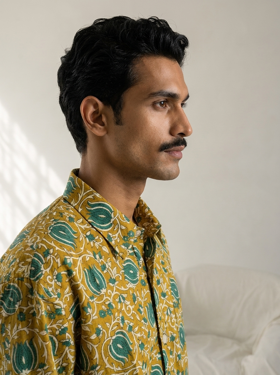Mustard Green Oversized Shirt