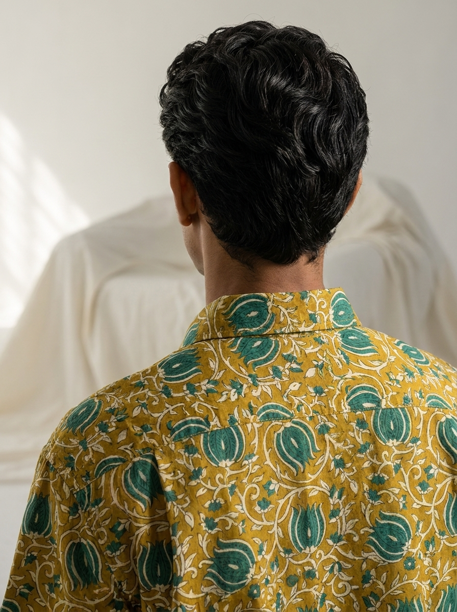 Mustard Green Oversized Shirt